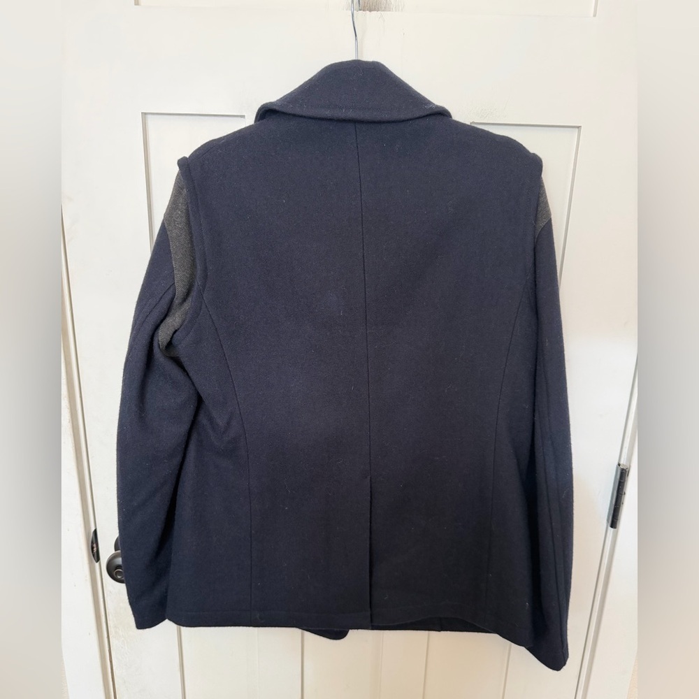 Jun Takahashi X Uniqlo Undercover Double Breasted Coat Blue Wool Blend XS - Picture 6 of 9